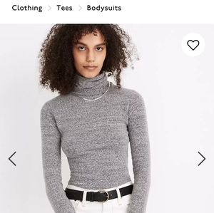 Madewell Grey Turtleneck Bodysuit XS